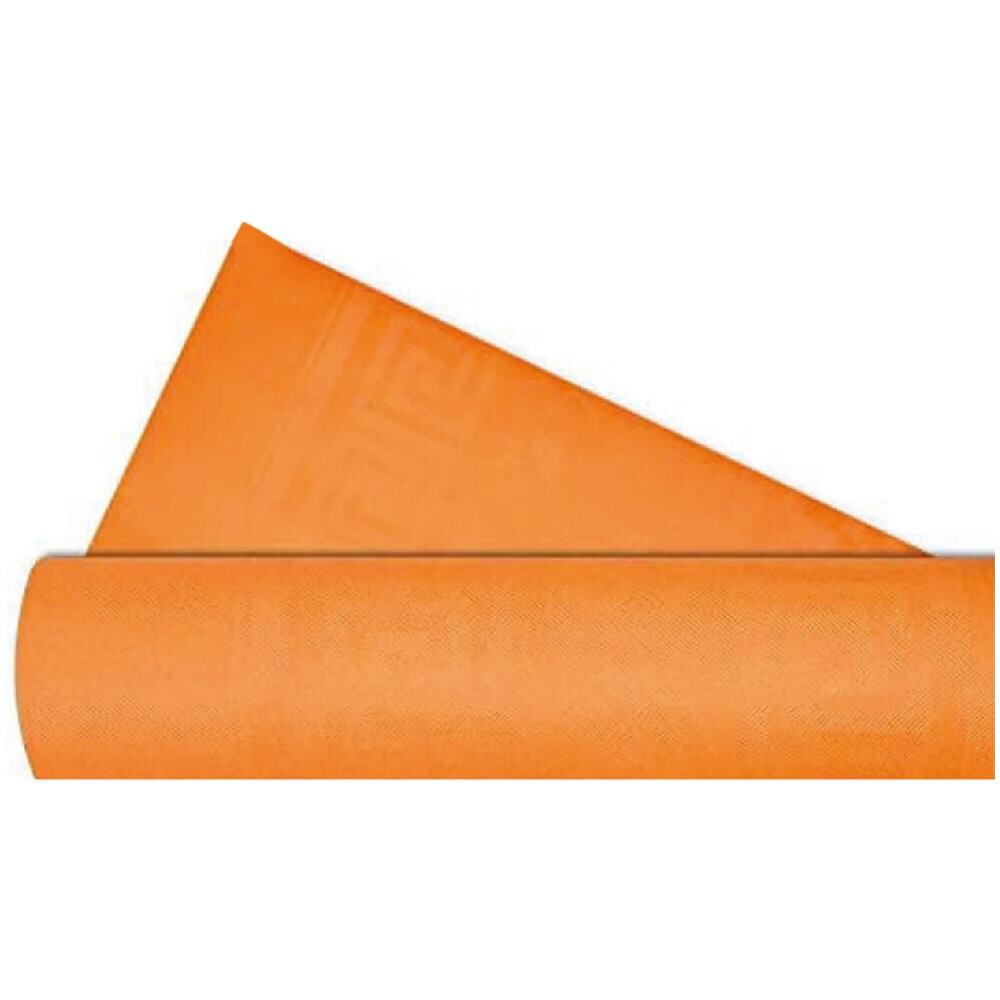 Rotolo Tovaglia Tinta Unita Per Feste Antistrappo 100% Carta Made Italy 5mtx1,20mt 5 Metri Arancio - Foto 1