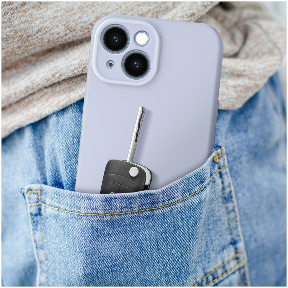 Cover Per Iphone 15 Plus Fotocamera Protetta Soft-touch Serie Sweet Lilla - Foto 5