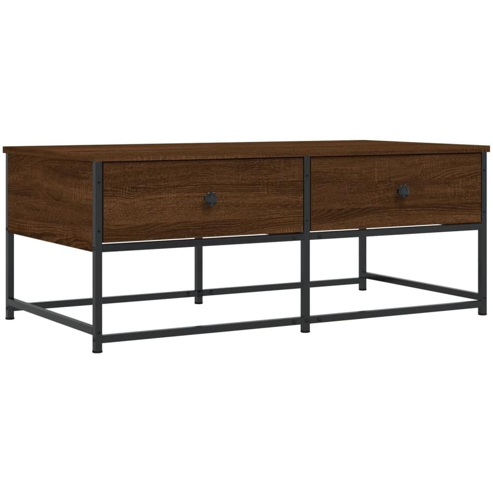 Tavolino Salotto Rovere Marrone 100x51x40 Cm Legno Multistrato - Foto 2