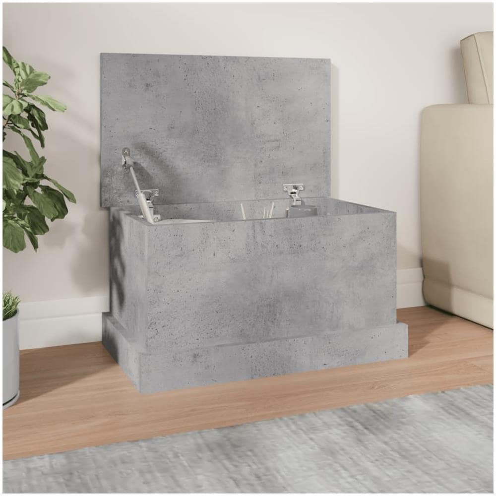 Contenitore Grigio Cemento 50x30x28 Cm In Legno Multistrato - Foto 1
