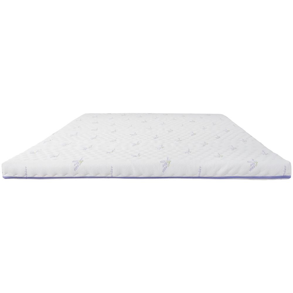 Topper In Memory Foam, 90x200x5 Cm, Per Materasso Singolo, Rivestimento Trapuntato E Trattato Lavanda, Certificato Oeko-tex, Prodotto In Italia - Foto 1