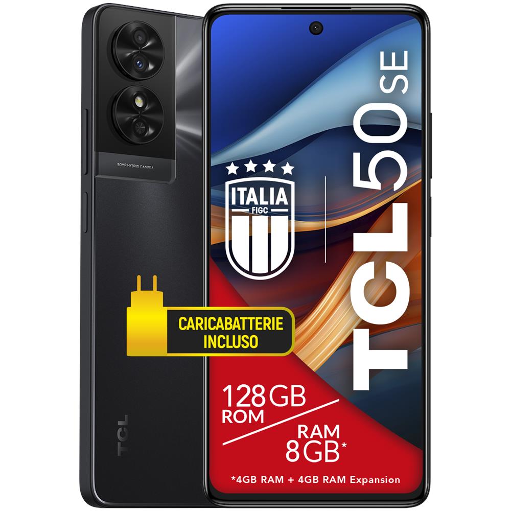 TCL 50 SE 4G 128GB 4GB Ram Display 6.78"LCD IPS Doppia SIM USB tipo-C 5010 mAh Android 14 Space Grey - Foto 1