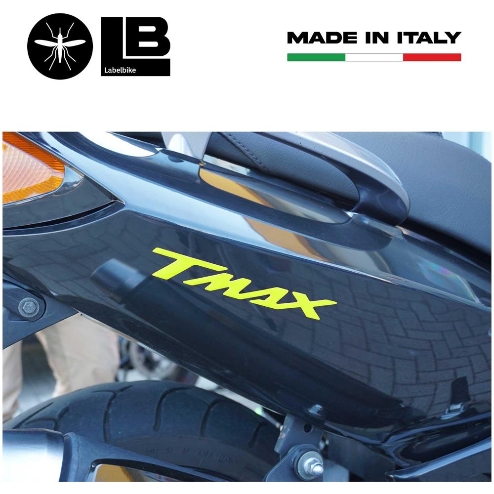 Adesivi Resina 3D Scritte Tmax Scooter Compatibili Con Yamaha T-Max 500-530-560 Giallo Fluo - Foto 2