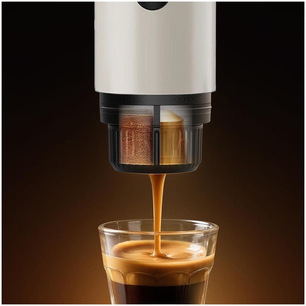 Roma Cream Macchina da Caffè Portatile Espresso 19 Bar Compatibile con Capsule e Caffè Macinato - Foto 6