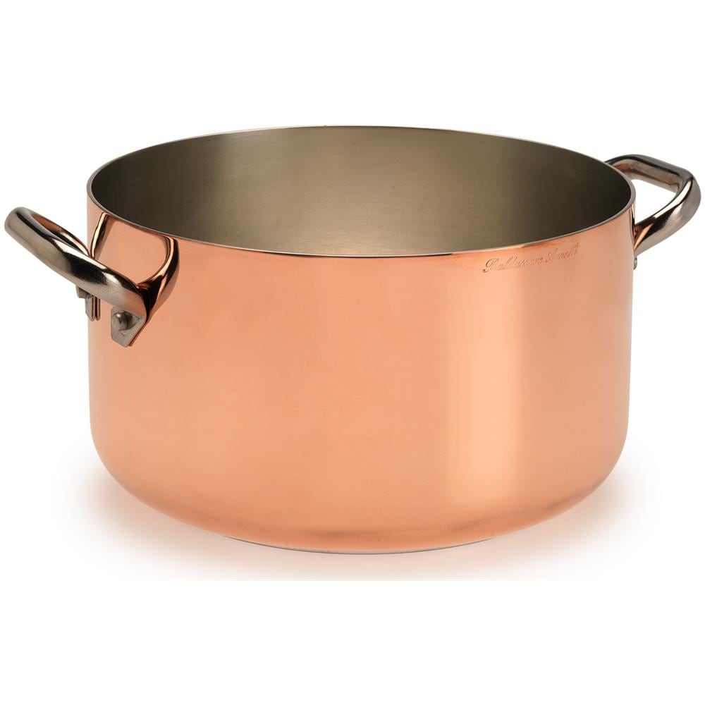 Casseruola Alta 2 Maniglie ad Induzione Diametro 28 cm - Linea Rame Liscio Stagnato per Induzione - Foto 2