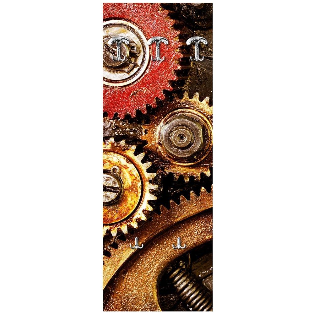 Lupia Appendiabiti da Parete 49X139 cm Black Gears
