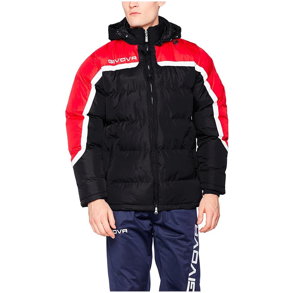 Giubbotto Antartide Givova - Con Cappuccio Removibile Di Colore Rosso / nero Taglia 3xs - Foto 2