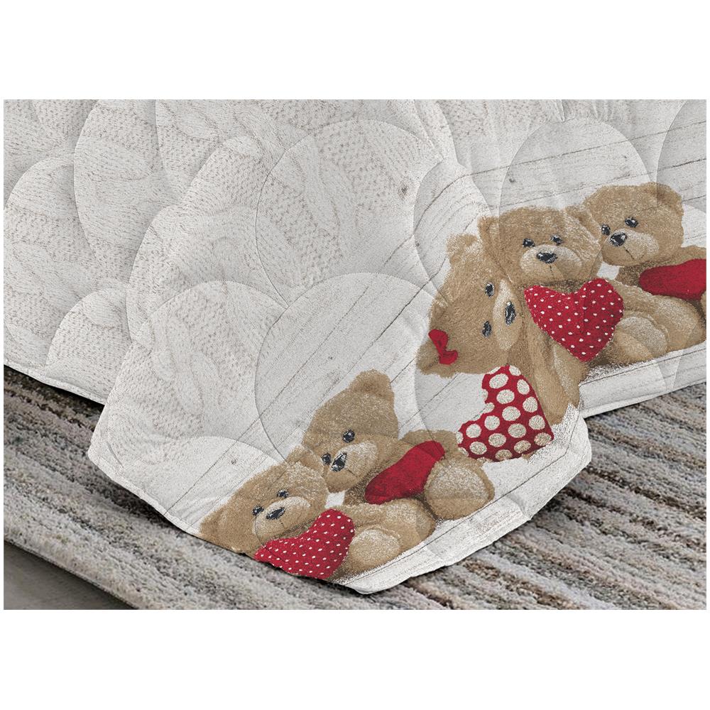 Trapuntino Estivo 100gr mq Disegno Orsetti 1 Piazza Singolo Rosso - Foto 4