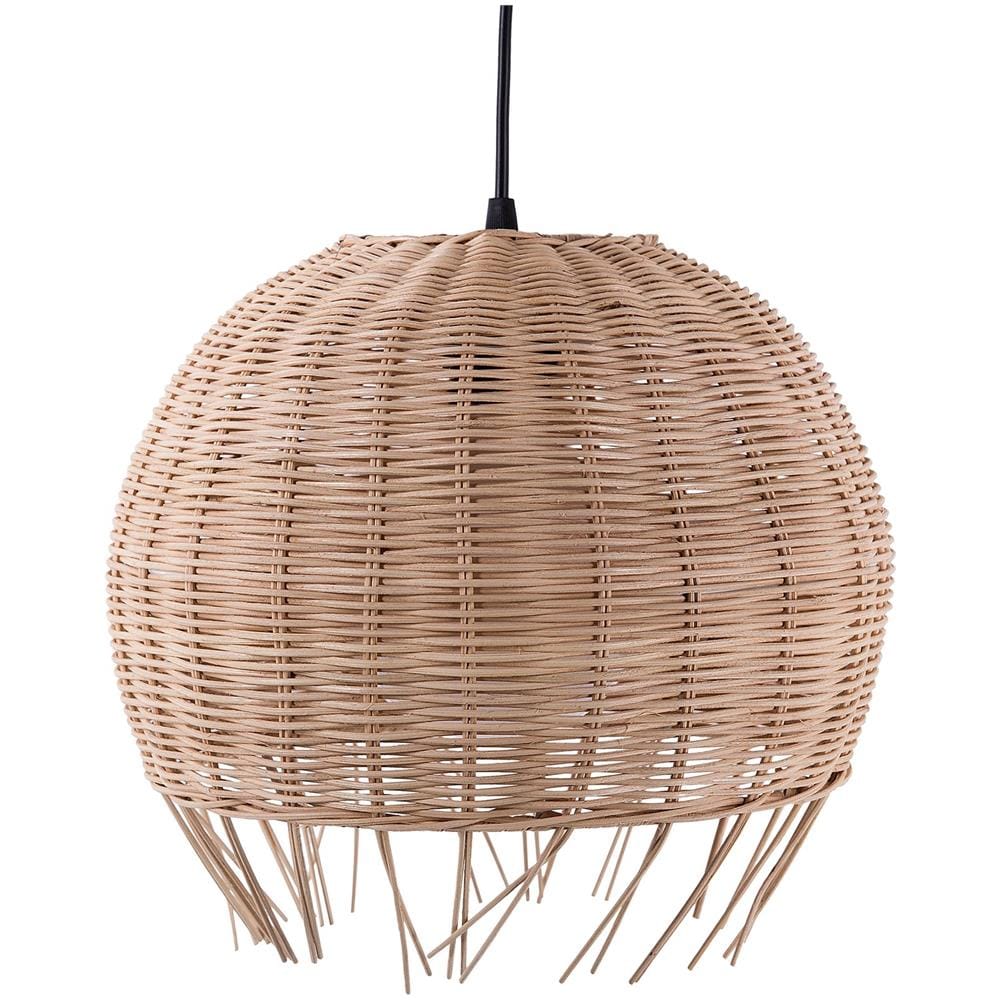 Lampadario In Rattan Marrone Chiaro Drino - Foto 1