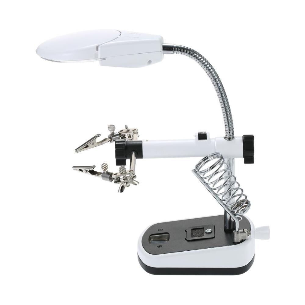 Arcamania Lampada Led Con Pinze E Lente Di Ingrandimento 90mm Lavori Manuali