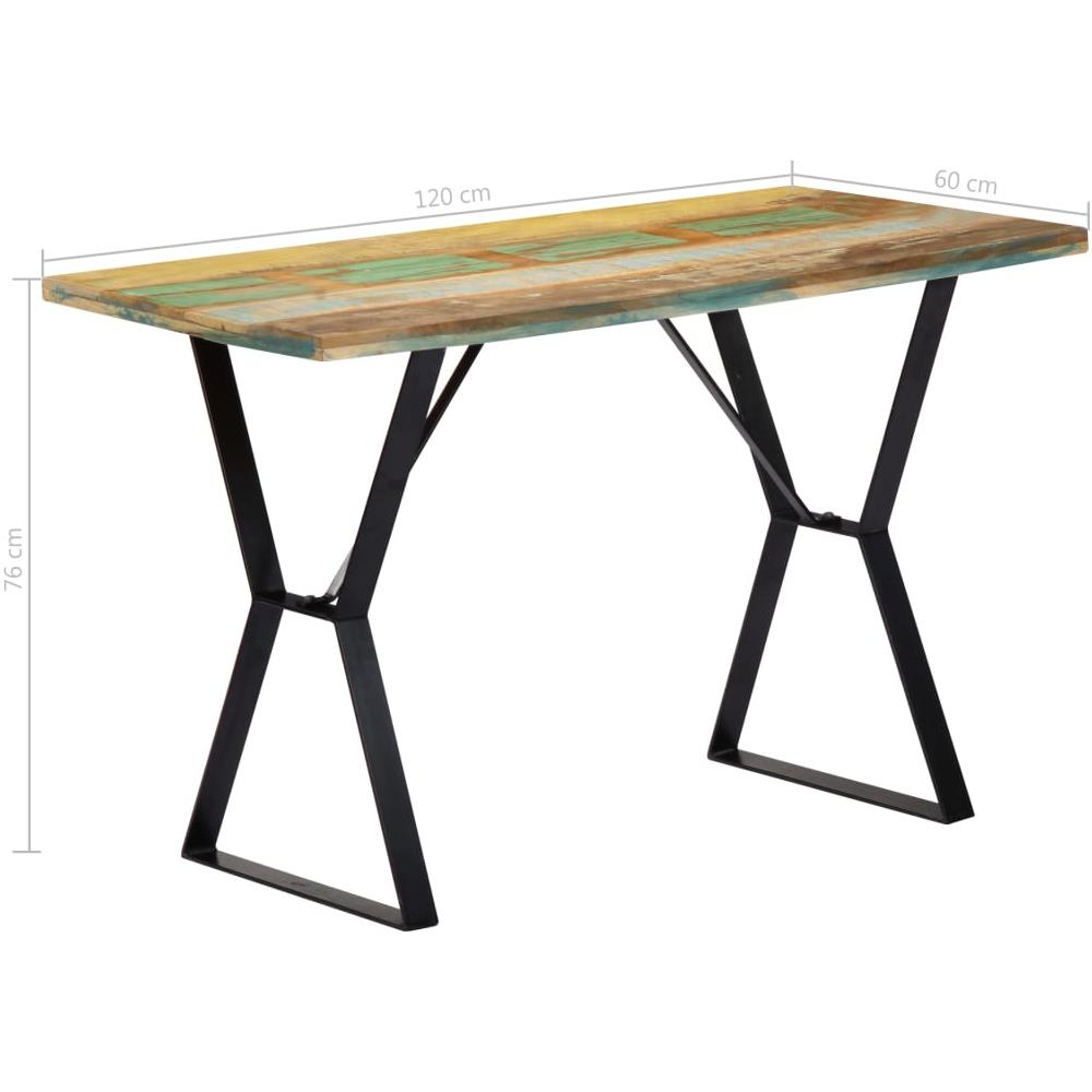 Tavolo Da Pranzo 120x60x76 Cm In Legno Massello Di Recupero - Foto 8