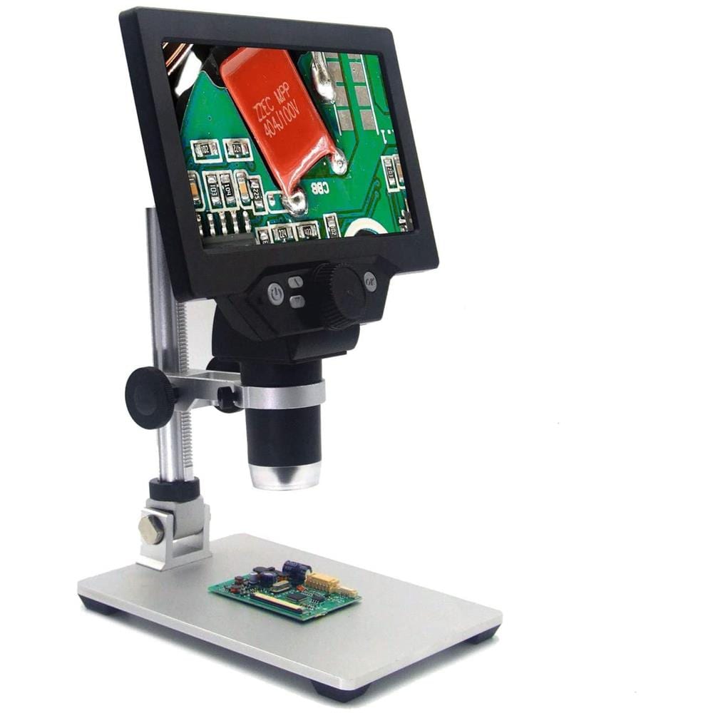 Microscopio Digitale Hd Lcd Da 7 Pollici, Batteria Ricaricabile Integrata, Microscopi Video Elettronici, 12 Mp, Microscopio Con Supporto In Metallo - Foto 7