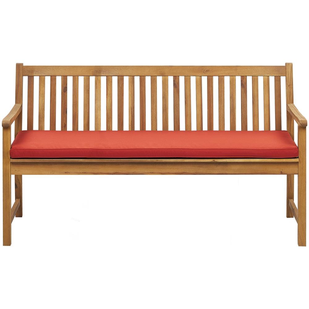 Panca Da Giardino In Legno Di Acacia Con Cuscino Color Terracotta 160 Cm Vivara - Foto 1