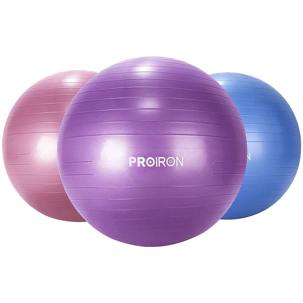 Palla Per Esercizi Di Yoga Balance Ball, Diametro: 65 Cm, Spessore: 2 Mm, Viola, Pvc - Foto 1