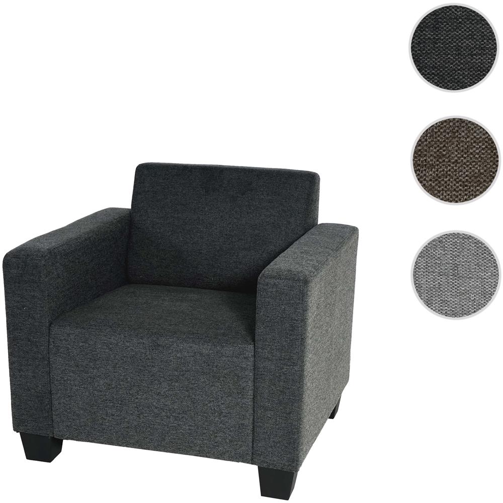Mendler Salotto Lounge Moderno Lille M65 – Composizione 3-1-1 In Ecopelle Nera, Con Divano 3 Posti E 2 Poltrone, Telaio Robusto E Piedi In Plastica