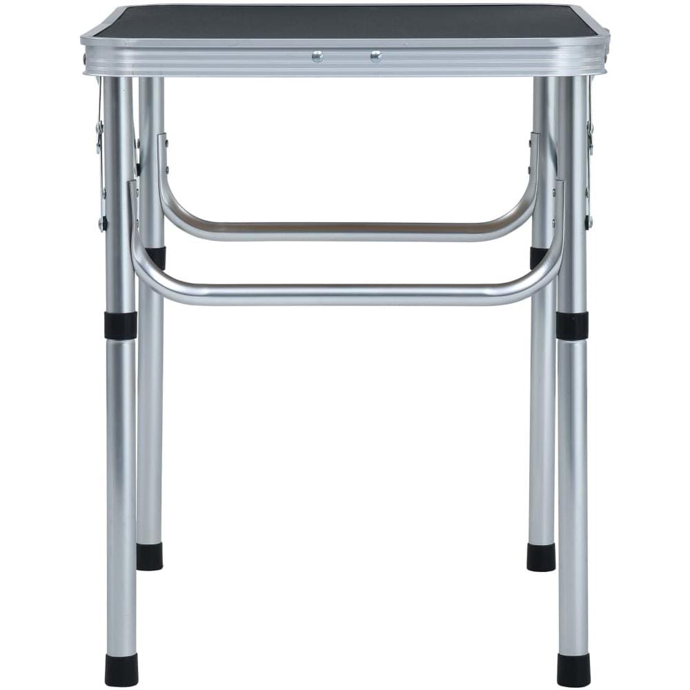 Tavolo Pieghevole da Campeggio Grigio in Alluminio 60x45cm - Foto 2