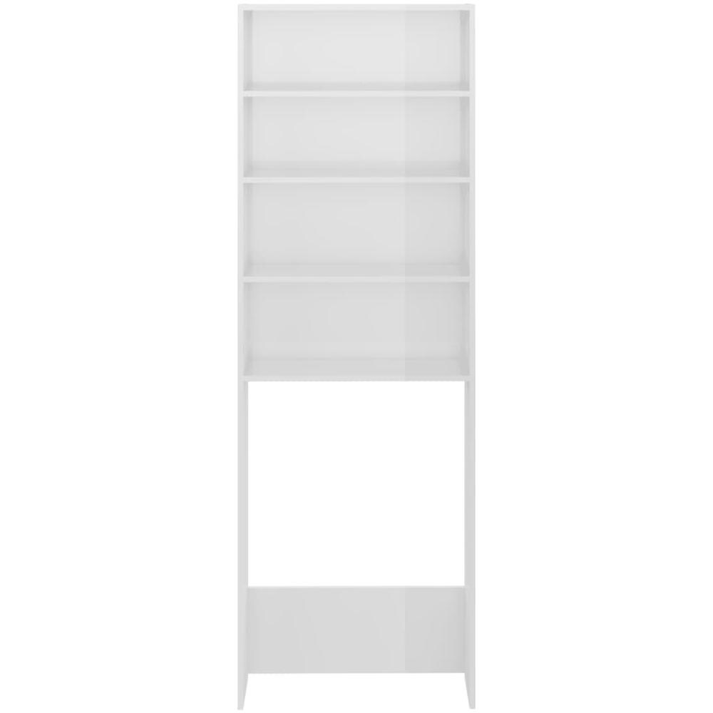 Mobile per Lavatrice Bianco Lucido 64x24x190 cm - Foto 8