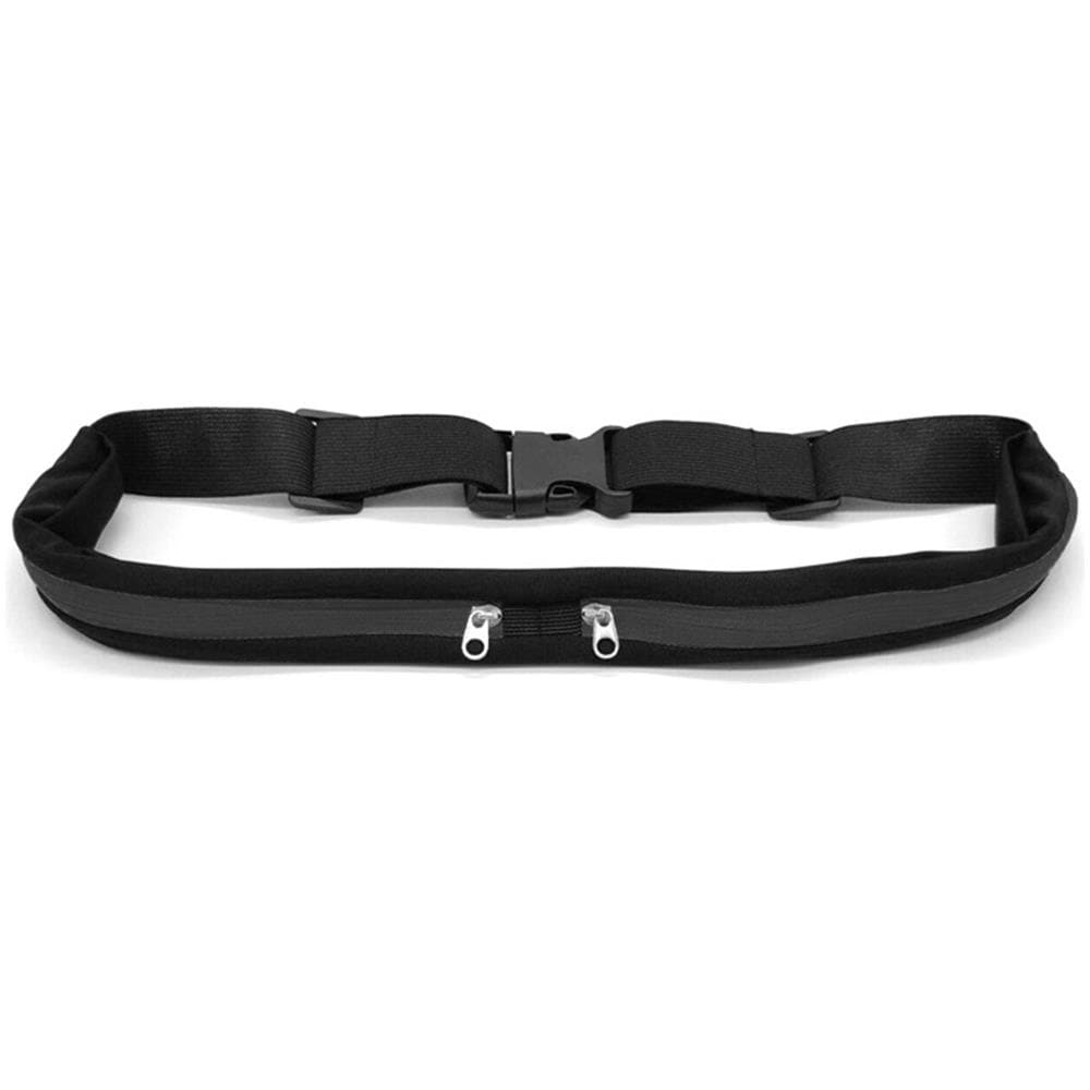 Cintura Sportiva Regolabile Con 2 Tasche Espandibili Clip Di Chiusura Nera - Foto 2