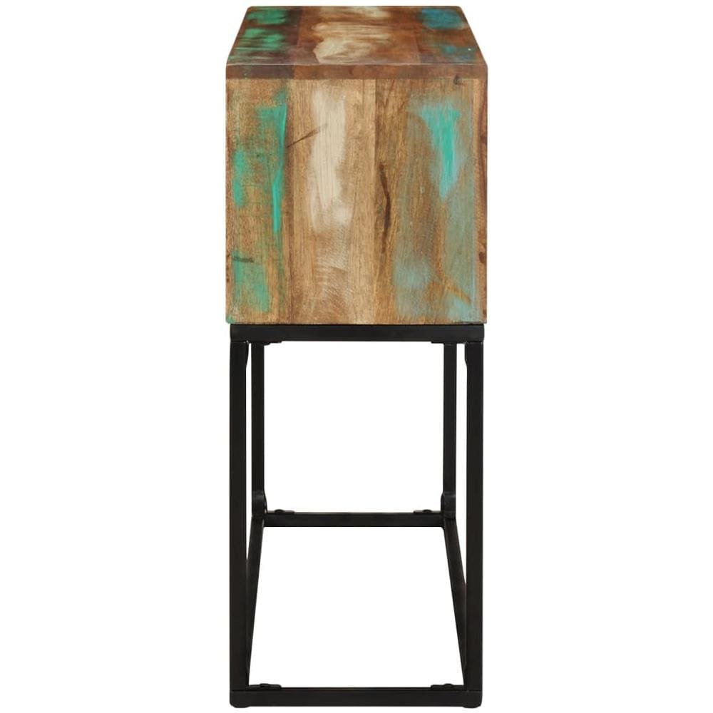 Tavolo Consolle 120x30x75 Cm In Legno Massello Di Recupero - Foto 3