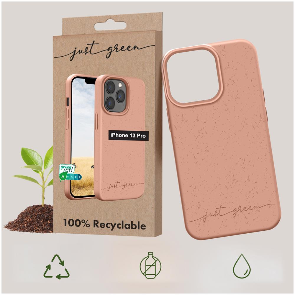 Cover Biodegradabile Per Iphone 13 Pro Just Green Rose Gold - Foto 6