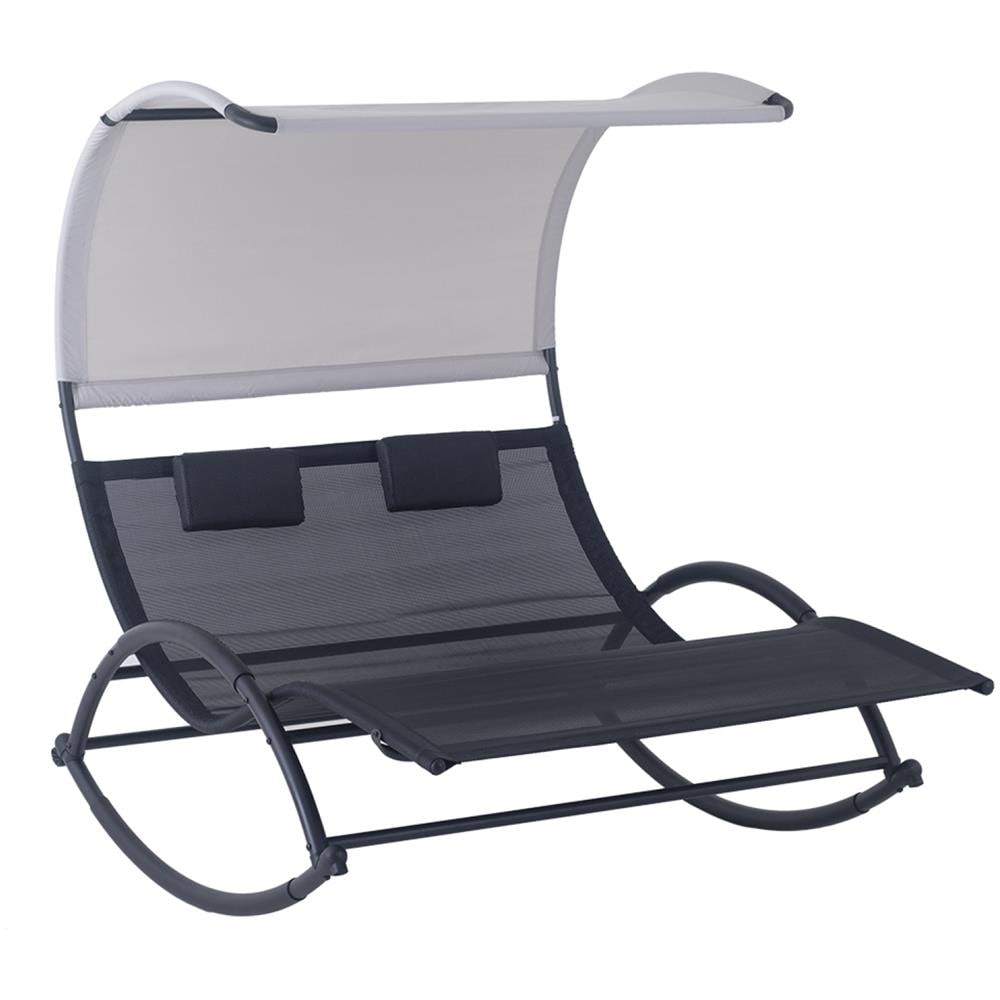 Sdraio Matrimoniale A Dondolo Nero /grigio Heira - Foto 1