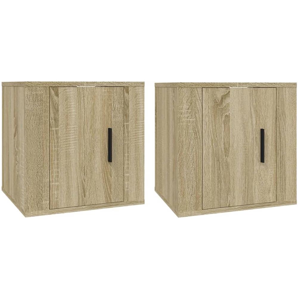 Mobili Porta Tv A Parete 2 Pz Rovere Sonoma 40x34,5x40 Cm - Foto 2