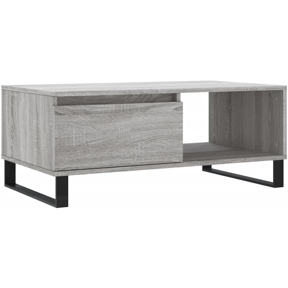 Tavolino Salotto Grigio Sonoma 90x50x36,5 Cm Legno Multistrato - Foto 2