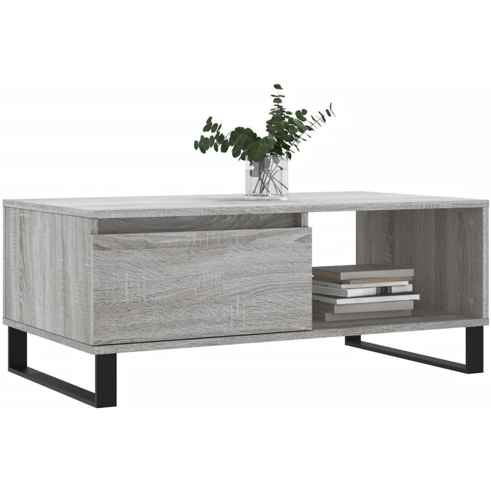 Tavolino Salotto Grigio Sonoma 90x50x36,5 Cm Legno Multistrato - Foto 3