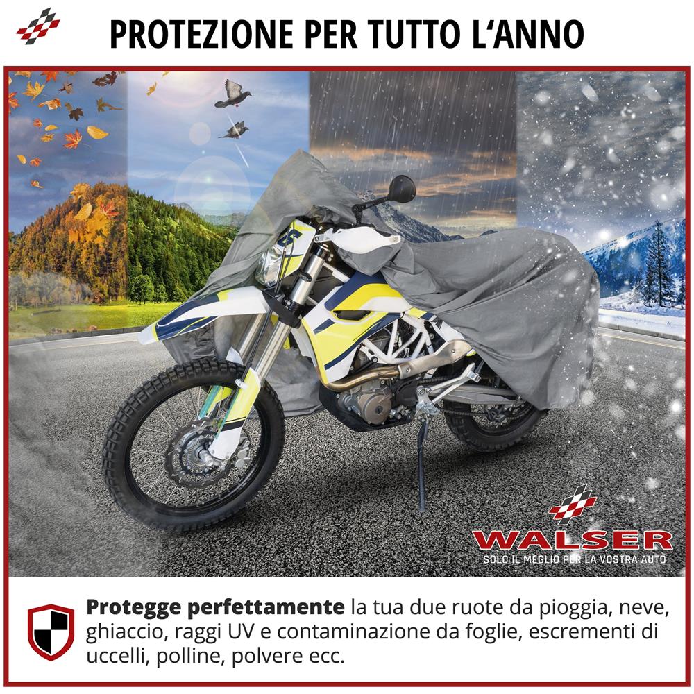 Garage Per Motociclette Enduro Dimensioni Xl Pvc - 255 X 110 X 135 Cm Grigio - Foto 2