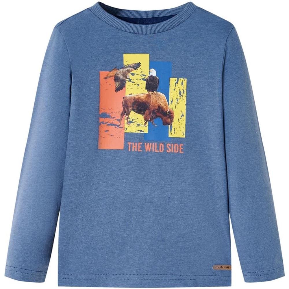 Maglietta Bambino a Maniche Lunghe Blu Mélange 128 - Foto 1