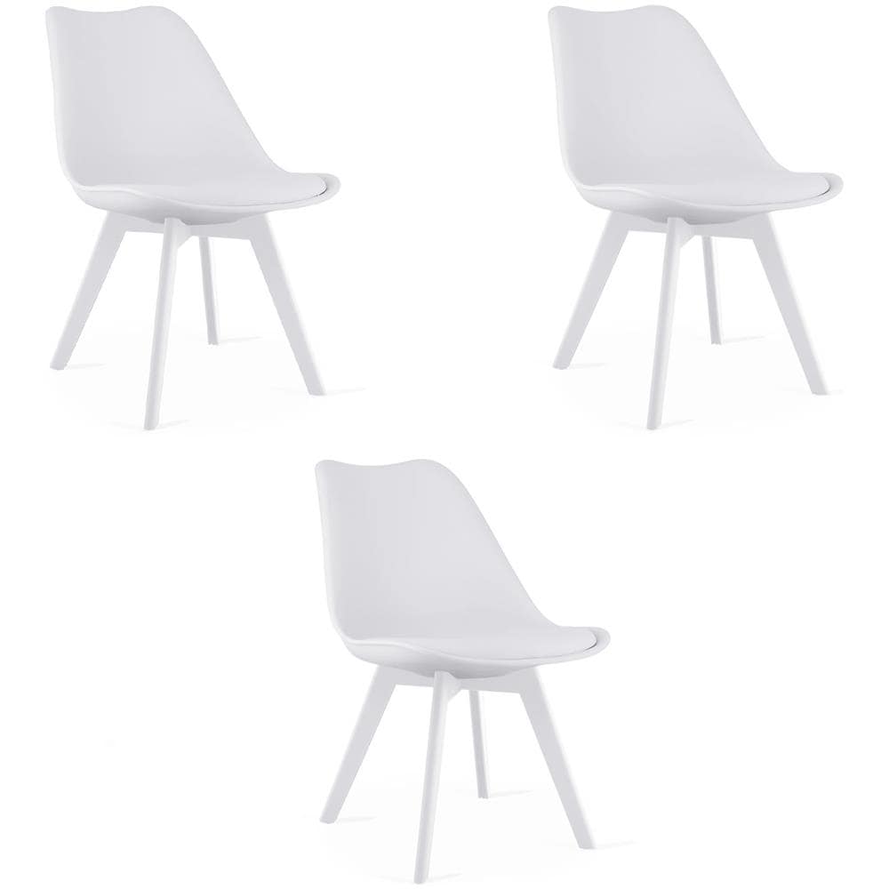 Sedia RIXK - Design ergonomico bianco per soggiorno x3 - Foto 1
