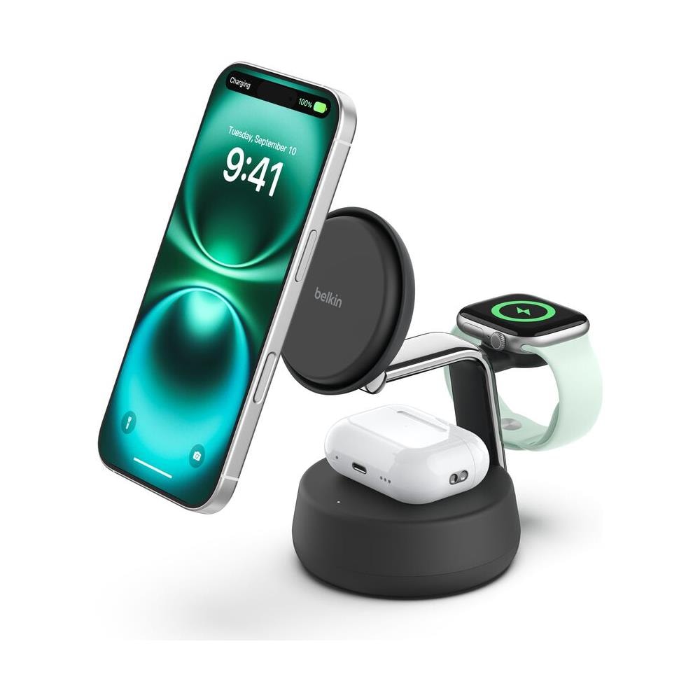 Qi2 Fitness Tracker, Cuffie, Smartphone, Orologio Intelligente Nero USB Carica Wireless Ricarica Rapida Interno - Foto 1