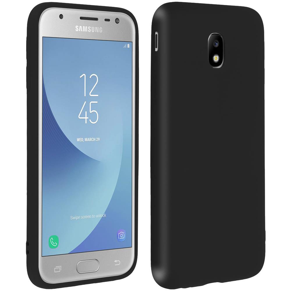 Cover Galaxy J3 2017 Soft Touch Silicone Gel Morbido - Nera - Foto 2