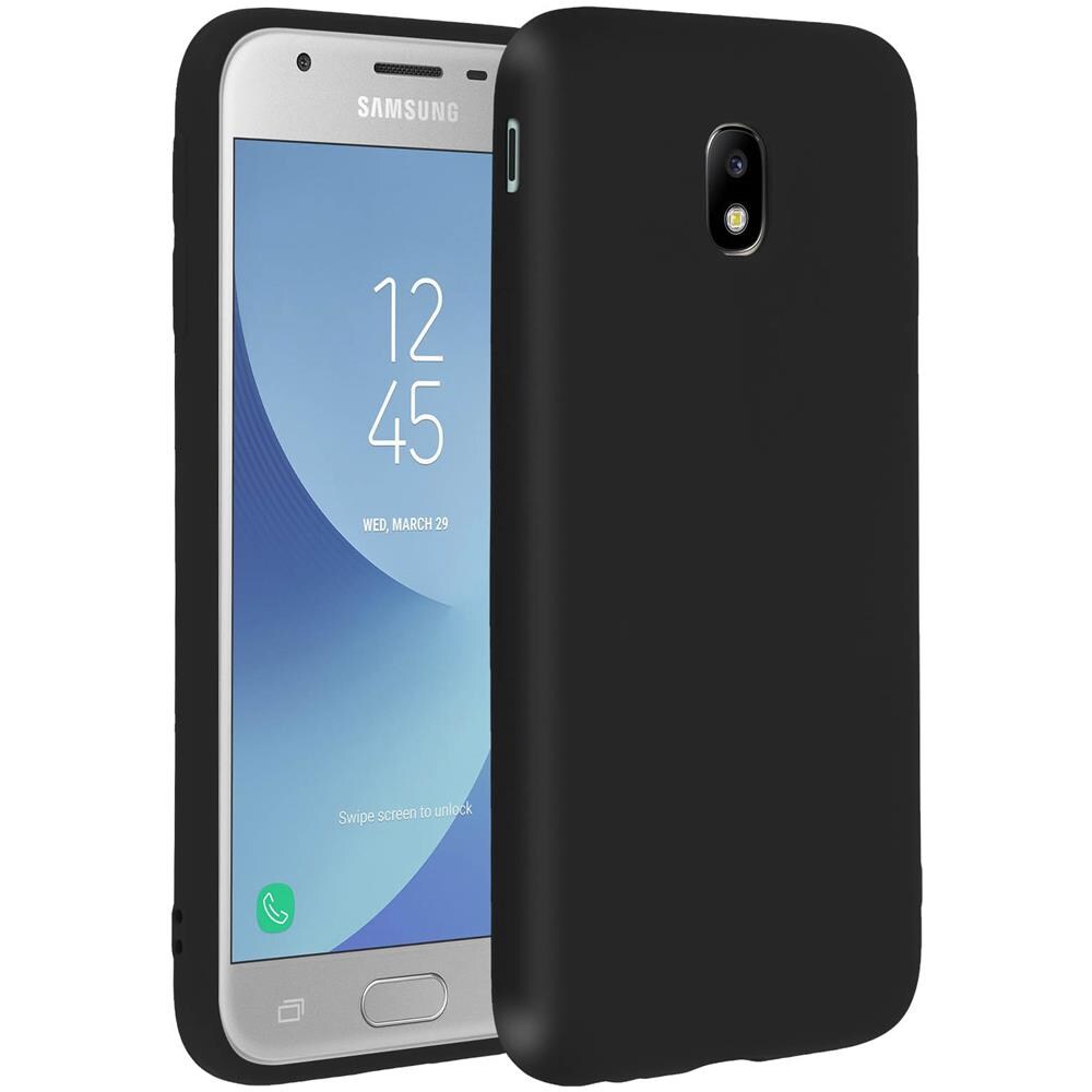 Cover Galaxy J3 2017 Soft Touch Silicone Gel Morbido - Nera - Foto 6