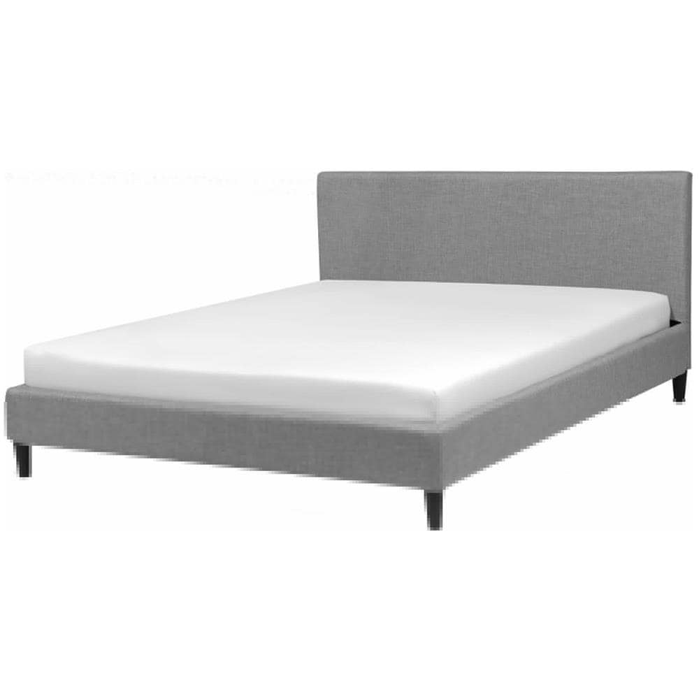 Letto Sfoderabile In Tessuto Grigio Chiaro 160 X 200 Cm Fitou - Foto 1