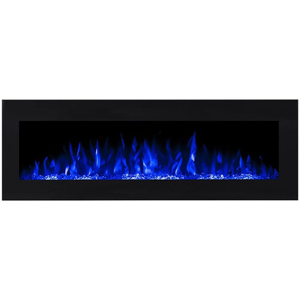 Chemin Arte 189 Caminetto Elettrico Per Parete Con Cornice Nera Potenza 2000w, Nero - Foto 2