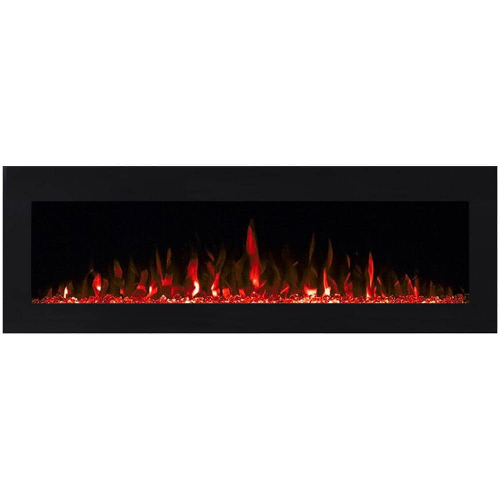 Chemin Arte 189 Caminetto Elettrico Per Parete Con Cornice Nera Potenza 2000w, Nero - Foto 1