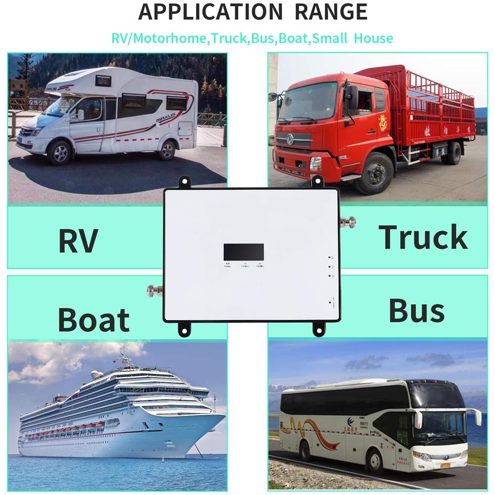 Amplificatori Di Segnale Mobile 4g3g2g Gsm Lte, Tri-banda Ripetitore Di Segnale 90021001800mhz Per Ottenere Chiamate Con Segnale 2g 3g E 4g In Automobile Autobus Barca Casa Ufficio - Foto 5