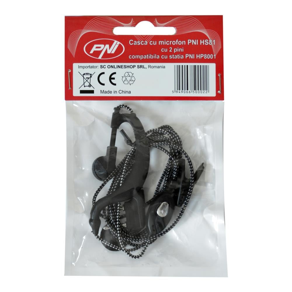 Cuffia Con Microfono Hs81 A 2 Pin Compatibile Con La Stazione Hp8001 E Le Stazioni Radio Kenwood E - Foto 1