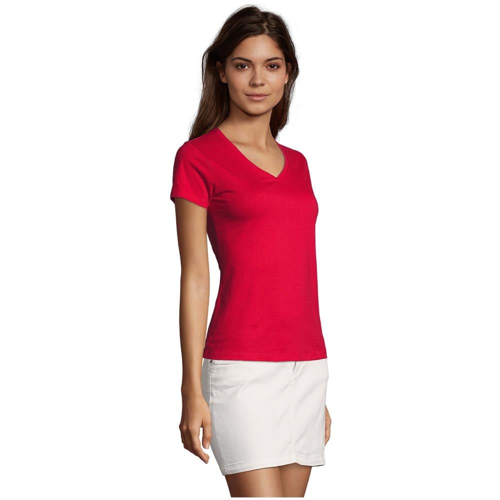 T-shirt Donna Imperiale Con Scollo A V Taglia L Rossa - Foto 3