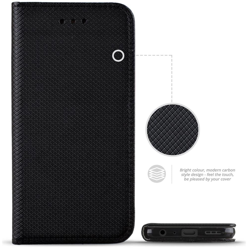 Cover Per Xiaomi Redmi Note 10 E Redmi Note 10s, Nero - Custodia A Libro Flip Smart Magnetica Con Appoggio E Porta Carte - Foto 2