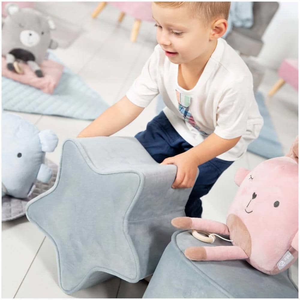 Pouf per Bambini a Forma di Stella Azzurro Cielo - Foto 2