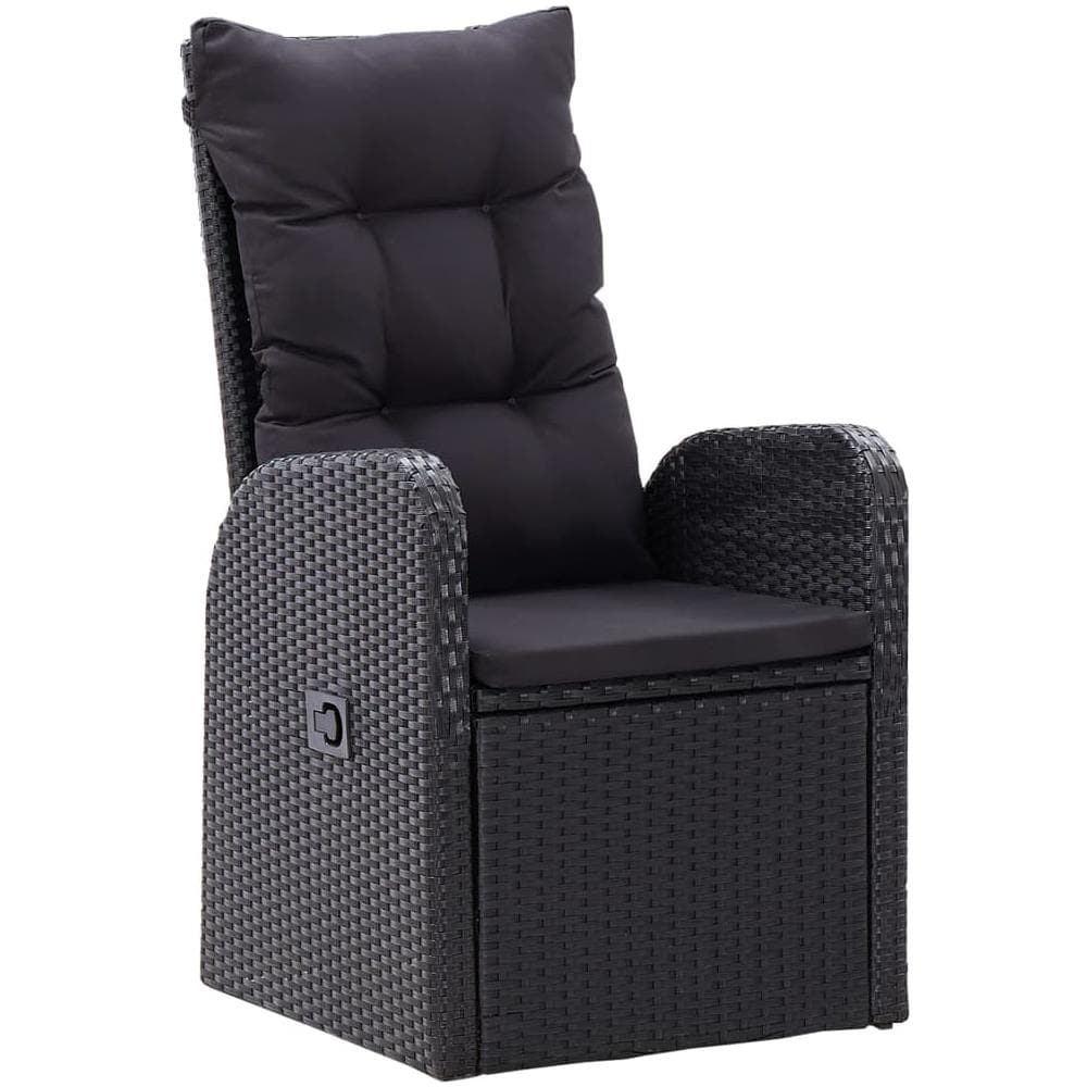 Set Mobili da Pranzo per Giardino 3 pz Nero - Foto 2