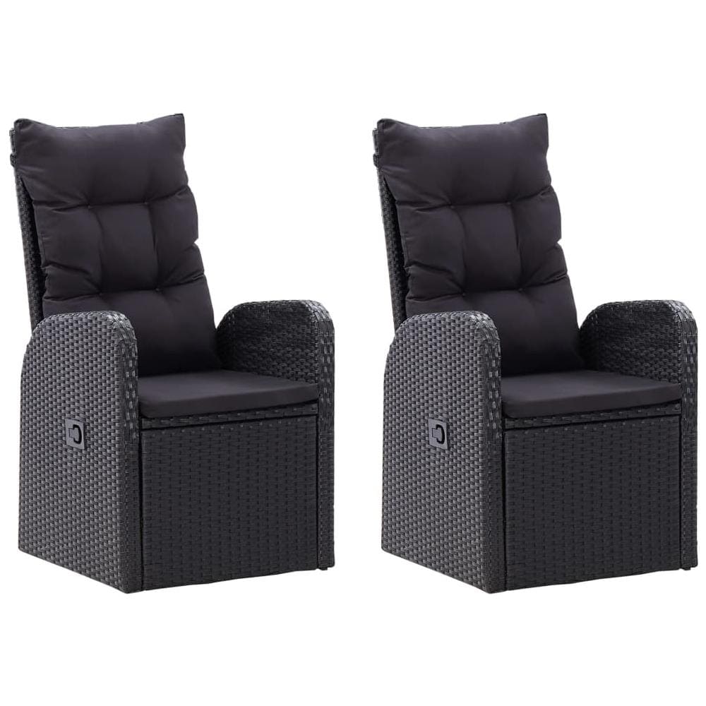 Set Mobili da Pranzo per Giardino 3 pz Nero - Foto 3