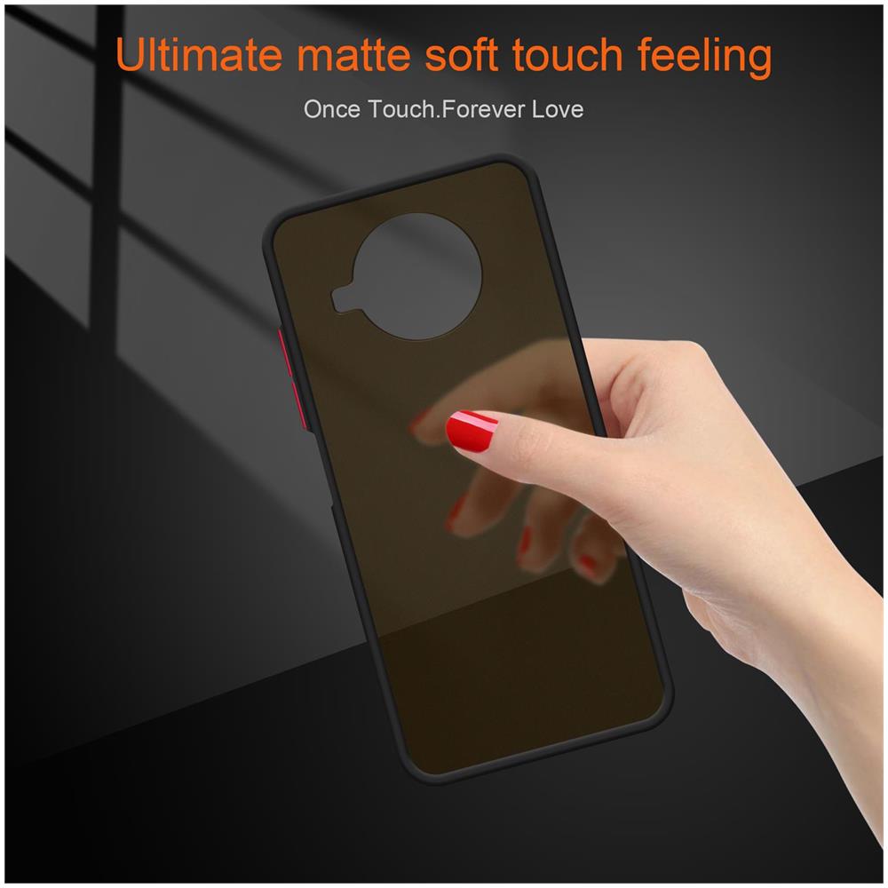 Custodia Compatibile Con Xiaomi Mi 10t Lite In Nero Opaco - Bottoni Rossi - Coperchio Protettivo Ibrido Con Interno In Silicone Tpu E Retro In Plastica Opaca - Foto 7