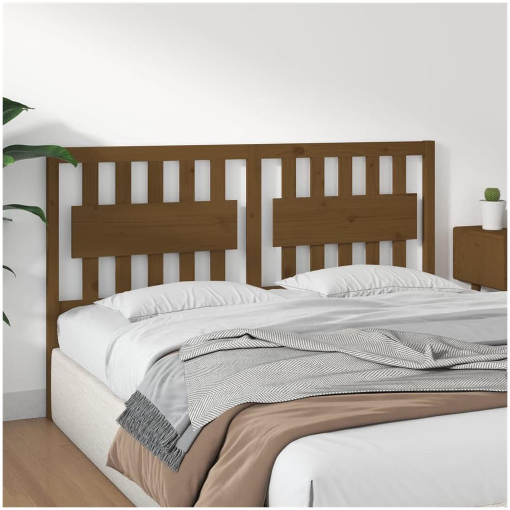 Testiera Per Letto Miele 155,5x4x100 Cm Legno Massello Di Pino - Foto 5
