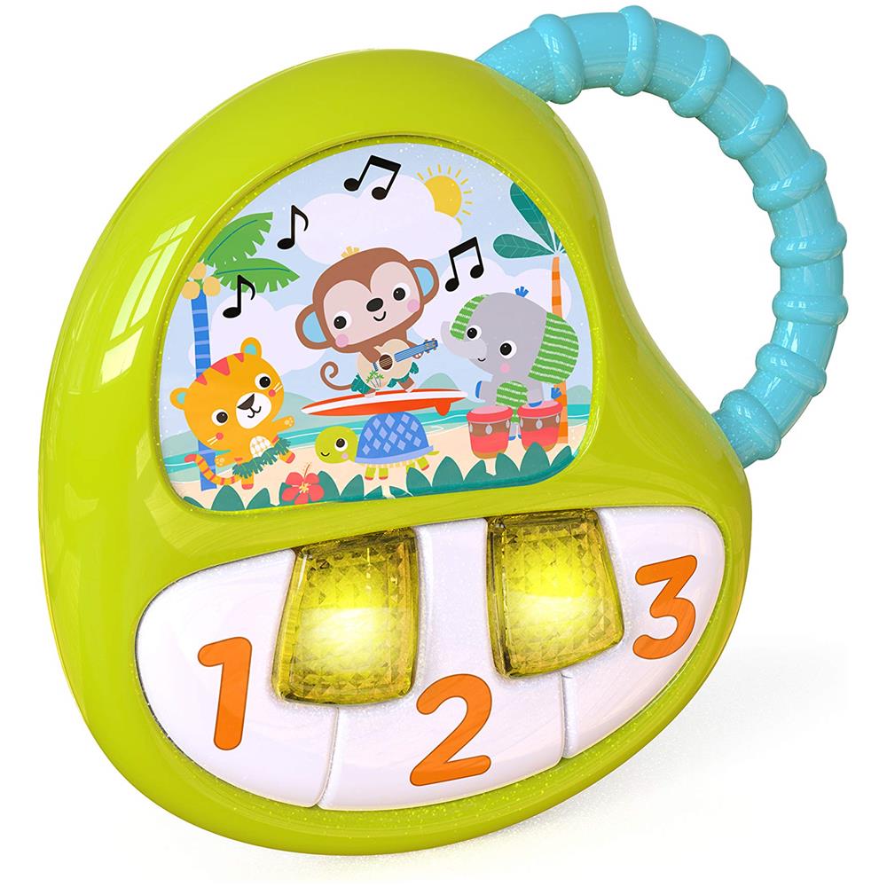 Tropikeys Pianoforte Giocattolo Musicale Illuminabile Da Portare In Movimento Con Maniglia Facile Da Afferrare, Dai 3 Mesi In Su - Foto 1