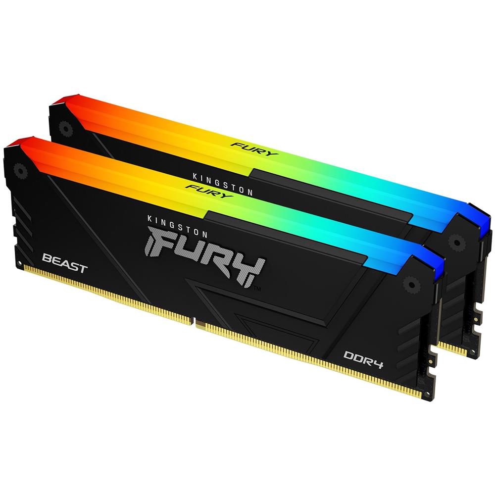 FURY 32GB 3200MT /s DDR4 CL16 DIMM (Kit da 2) 1Gx8 Beast RGB - Foto 1