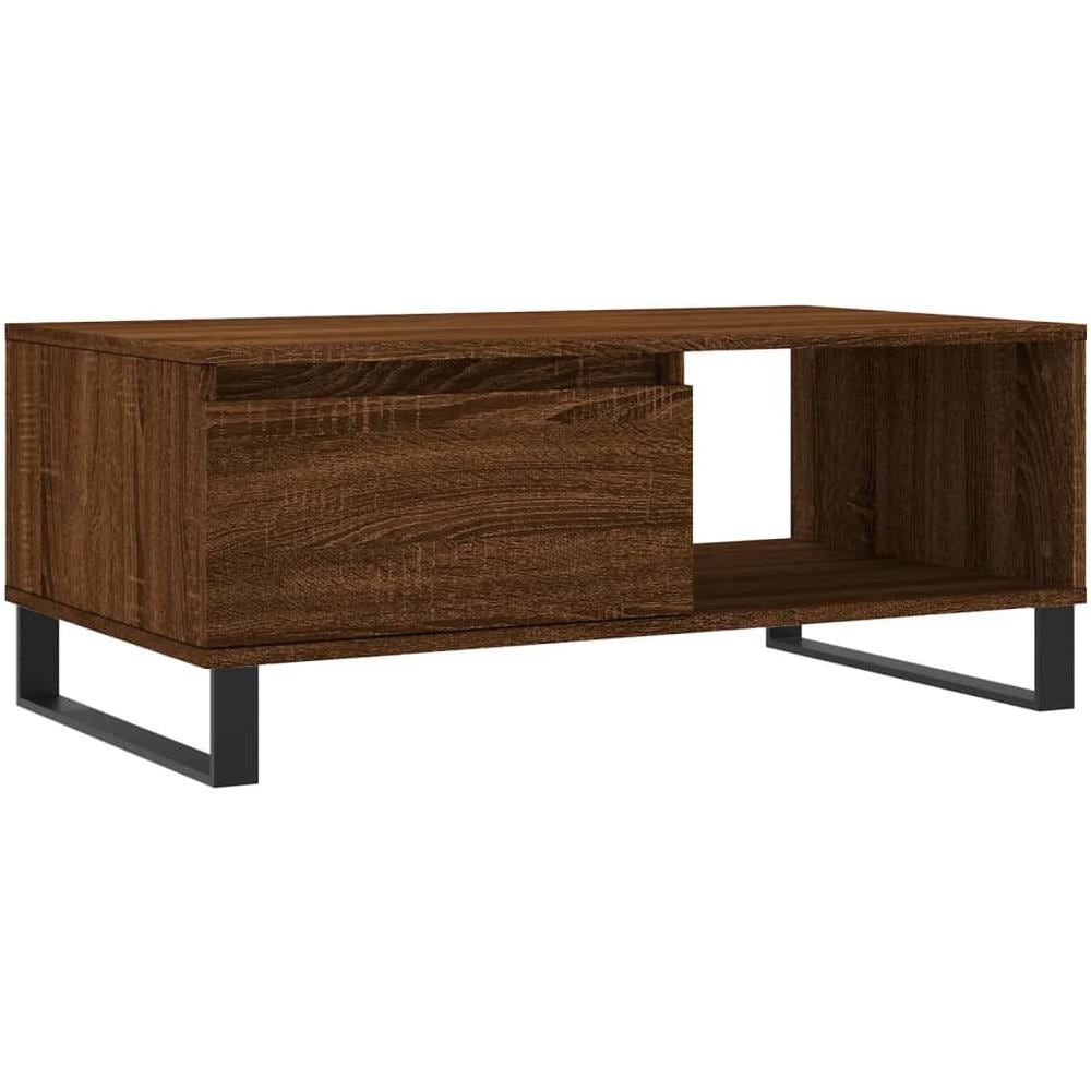Tavolino Da Salotto Rovere Marrone 90x50x36,5 Cm In Multistrato - Foto 2