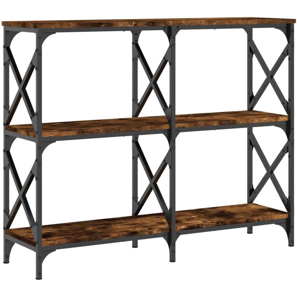 Tavolo Consolle Rovere Fumo 100x28x80,5 Cm In Legno Multistrato - Foto 2